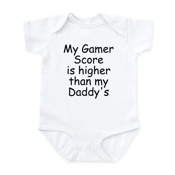 CafePress - My Gamer Score Infant Bodysuit - Baby Light Bodysuit, Size Newborn - 24 Months