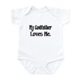 thumbnail image 1 of CafePress - My Godfather Loves Me Body Suit - Baby Light Bodysuit, Size Newborn - 24 Months, 1 of 4
