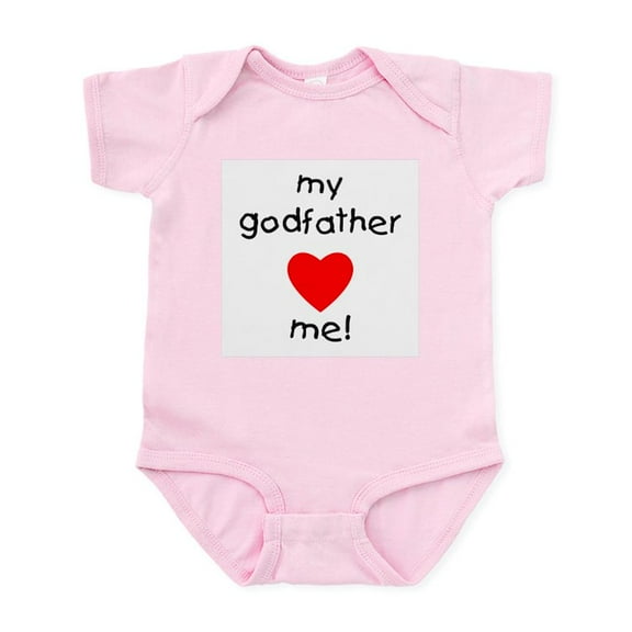 CafePress - My Godfather Loves Me Infant Bodysuit - Baby Light Bodysuit, Size Newborn - 24 Months