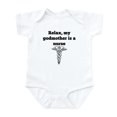 thumbnail image 1 of CafePress - My Godmother Is A Nurse Body Suit - Baby Light Bodysuit, Size Newborn - 24 Months, 1 of 4