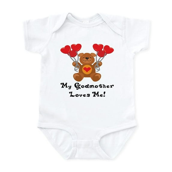 CafePress - My Godmother Loves Me! Infant Bodysuit - Baby Light Bodysuit, Size Newborn - 24 Months