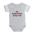 thumbnail image 1 of CafePress - My Godmother Loves Me Pk - Cute Infant Baby Football Bodysuit, 1 of 3