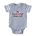 thumbnail image 1 of CafePress - My Godmother Loves Me Pk - Cute Infant Baby Football Bodysuit, 1 of 3