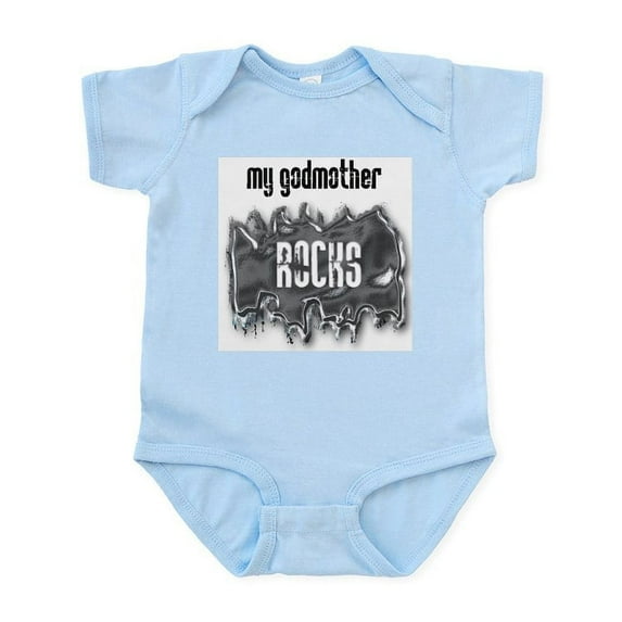 CafePress - My Godmother Rocks Infant Bodysuit - Baby Light Bodysuit, Size Newborn - 24 Months