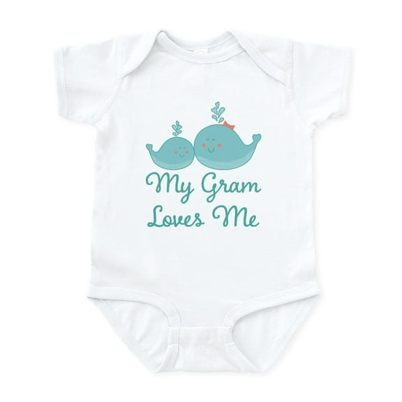 CafePress - My Gram Loves Me Infant Bodysuit - Baby Light Bodysuit, Size Newborn - 24 Months