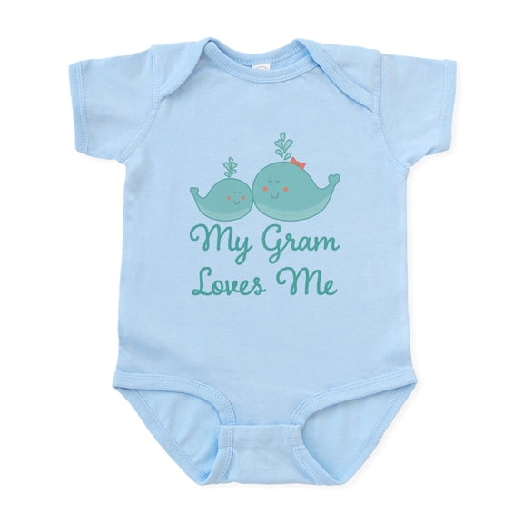 CafePress - My Gram Loves Me Infant Bodysuit - Baby Light Bodysuit, Size Newborn - 24 Months