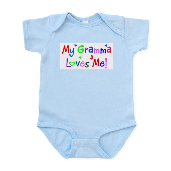 CafePress - My Gramma Loves Me (Des. #1) Infant Bodysuit - Baby Light Bodysuit, Size Newborn - 24 Months