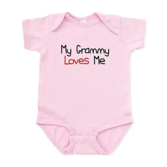 CafePress - My Grammy Loves Me Infant Bodysuit - Baby Light Bodysuit, Size Newborn - 24 Months