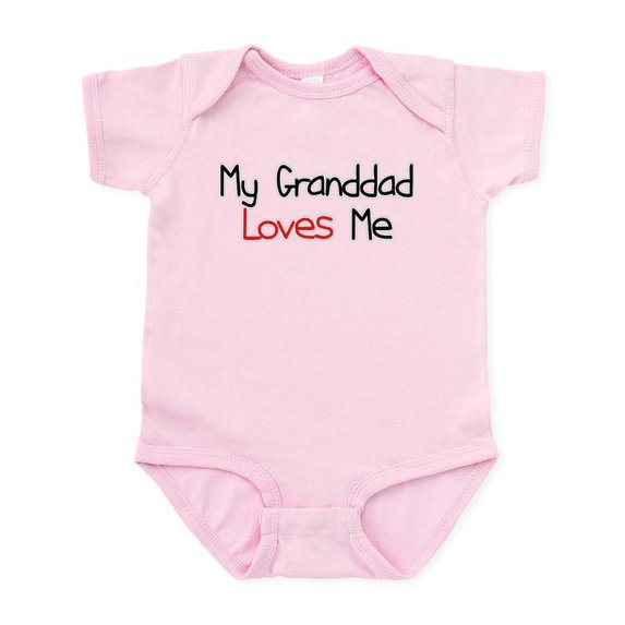 CafePress - My Granddad Loves Me Infant Bodysuit - Baby Light Bodysuit, Size Newborn - 24 Months