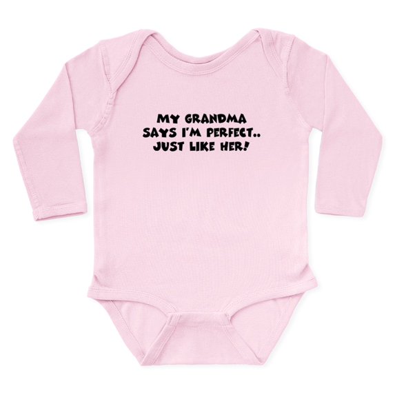 CafePress - My Grandma Body Suit - Long Sleeve Cotton Baby Bodysuit
