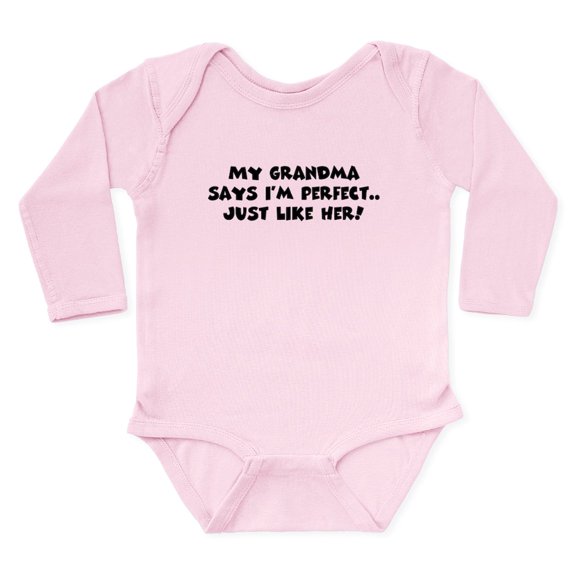 CafePress - My Grandma Body Suit - Long Sleeve Cotton Baby Bodysuit