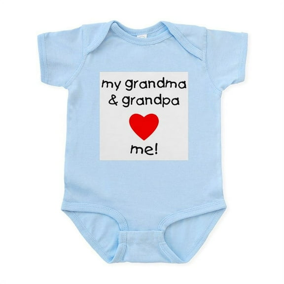 CafePress - My Grandma & Grandpa Love Me Infant Bodysuit - Baby Light Bodysuit, Size Newborn - 24 Months