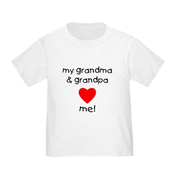 CafePress - My Grandma & Grandpa Love Me Toddler T Shirt - Cute Toddler T-Shirt, 100% Cotton