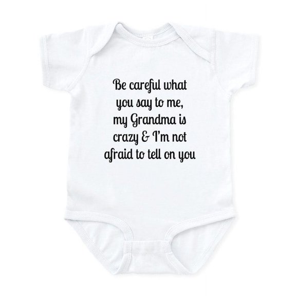 CafePress - My Grandma Is Crazy Body Suit - Baby Light Bodysuit, Size Newborn - 24 Months