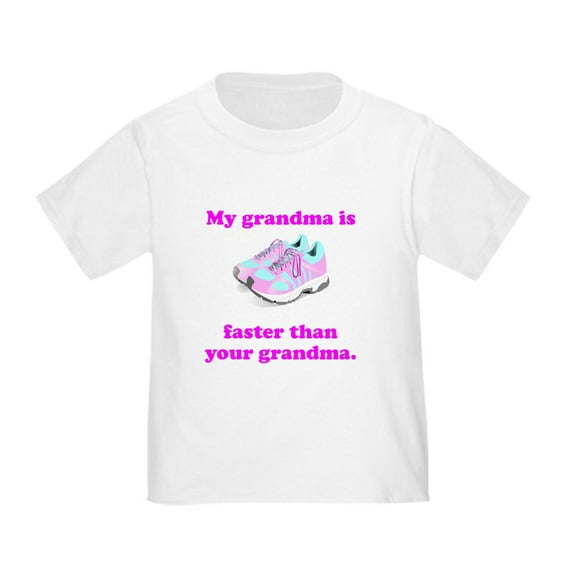 CafePress - My Grandma Is Faster T Shirt - Cute Toddler T-Shirt, 100% Cotton