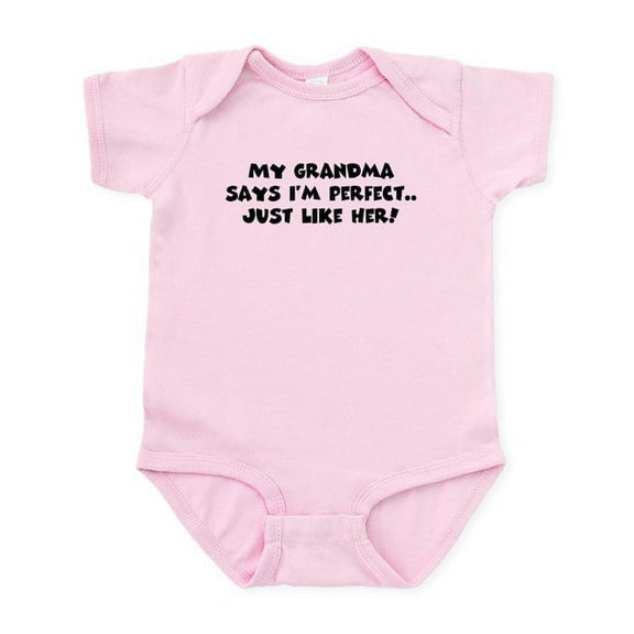 CafePress - My Grandma Says Infant Bodysuit - Baby Light Bodysuit, Size Newborn - 24 Months