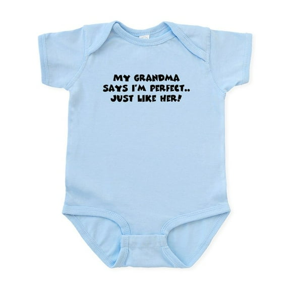 CafePress - My Grandma Says Infant Bodysuit - Baby Light Bodysuit, Size Newborn - 24 Months