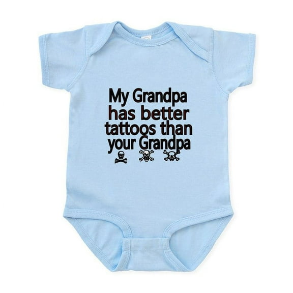 CafePress - My Grandpa Has Better Tattoos Than You Grandpa Bod - Baby Light Bodysuit, Size Newborn - 24 Months