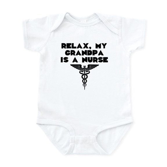 CafePress - My Grandpa Is A Nurse Body Suit - Baby Light Bodysuit, Size Newborn - 24 Months