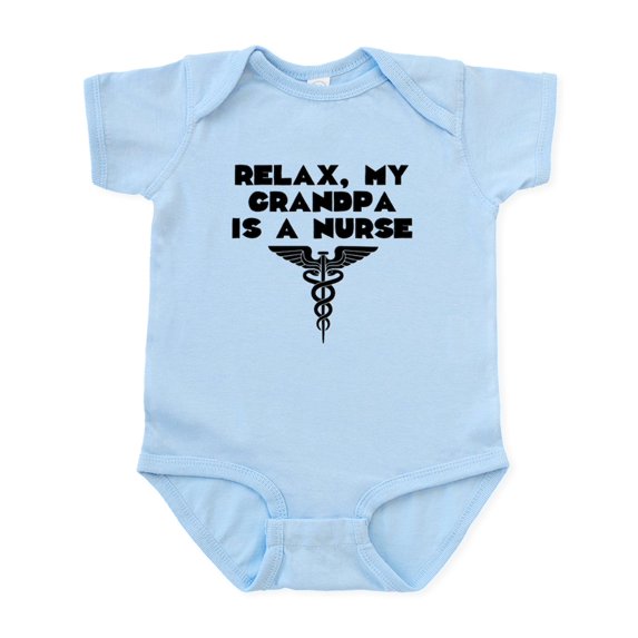 CafePress - My Grandpa Is A Nurse Body Suit - Baby Light Bodysuit, Size Newborn - 24 Months