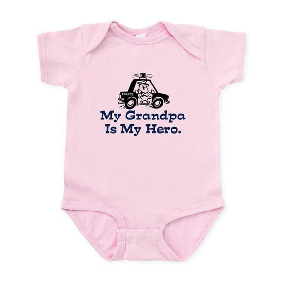 CafePress - My Grandpa Is My Hero (Police) Infant Bodysuit - Baby Light Bodysuit, Size Newborn - 24 Months