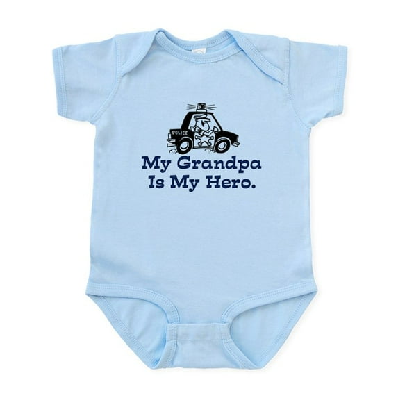 CafePress - My Grandpa Is My Hero (Police) Infant Bodysuit - Baby Light Bodysuit, Size Newborn - 24 Months