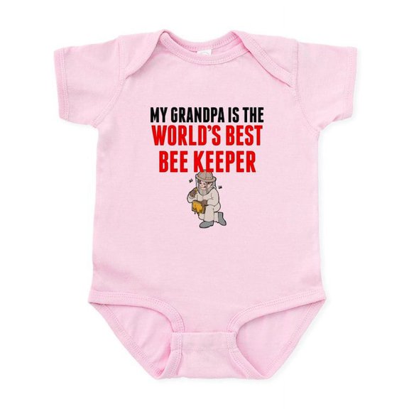 CafePress - My Grandpa Is The Worlds Best Bee Keeper Body Suit - Baby Light Bodysuit, Size Newborn - 24 Months