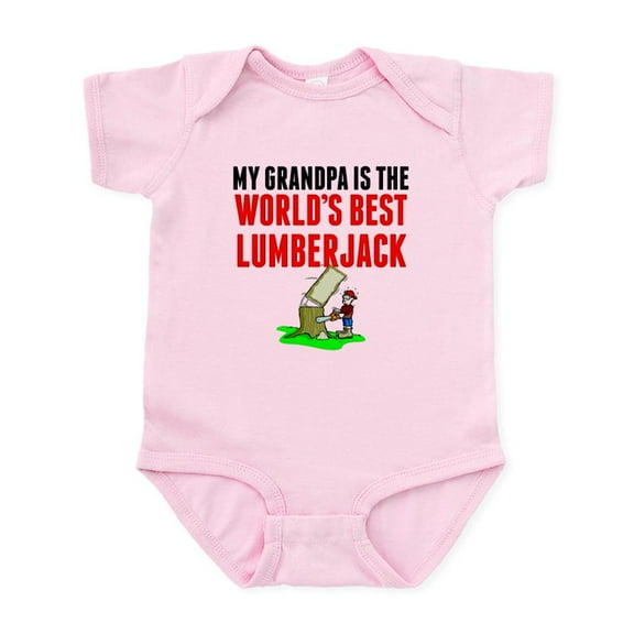 CafePress - My Grandpa Is The Worlds Best Lumberjack Body Suit - Baby Light Bodysuit, Size Newborn - 24 Months