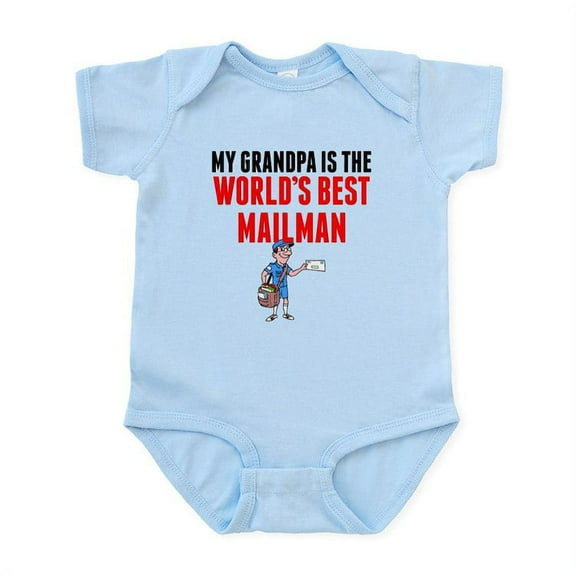 CafePress - My Grandpa Is The Worlds Best Mailman Body Suit - Baby Light Bodysuit, Size Newborn - 24 Months
