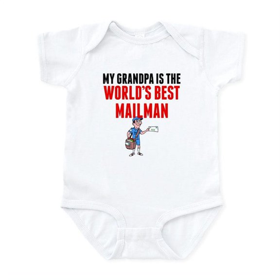 CafePress - My Grandpa Is The Worlds Best Mailman Body Suit - Baby Light Bodysuit, Size Newborn - 24 Months
