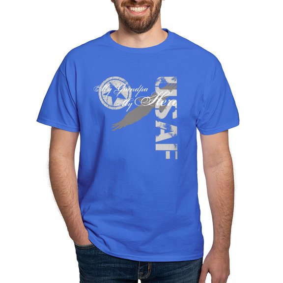 CafePress - My Grandpa My Hero USAF Dark T Shirt - Men's Classic Graphic Cotton T-Shirt