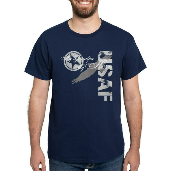 CafePress - My Grandpa My Hero USAF Dark T Shirt - Men's Classic Graphic Cotton T-Shirt