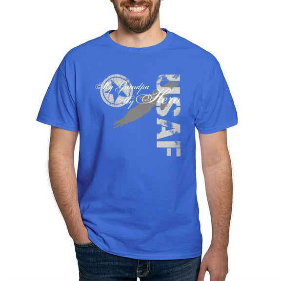 CafePress - My Grandpa My Hero USAF Dark T Shirt - Men's Classic Graphic Cotton T-Shirt