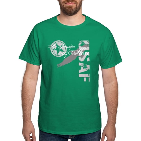 CafePress - My Grandpa My Hero USAF Dark T Shirt - Men's Classic Graphic Cotton T-Shirt