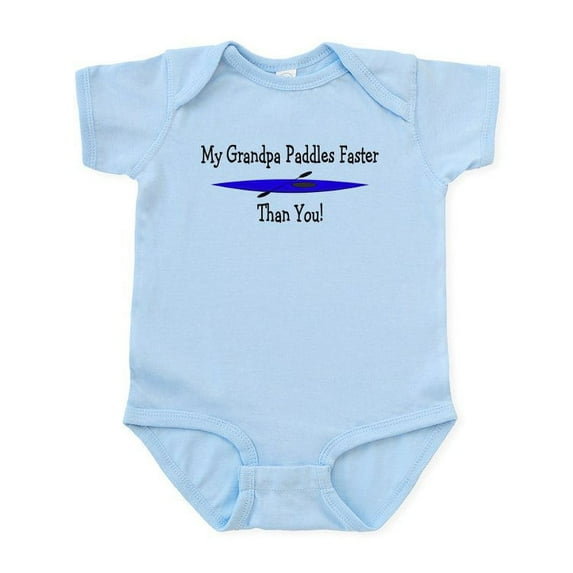 CafePress - My Grandpa Paddles Faster Tha Infant Bodysuit - Baby Light Bodysuit, Size Newborn - 24 Months