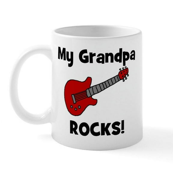 CafePress - My Grandpa Rocks! (Guitar) Mug - 11 oz Ceramic Mug - Novelty Coffee Tea Cup