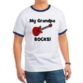 thumbnail image 1 of CafePress - My Grandpa Rocks! (Guitar) Ringer T - 100% Cotton Ringed T-Shirt, 1 of 4