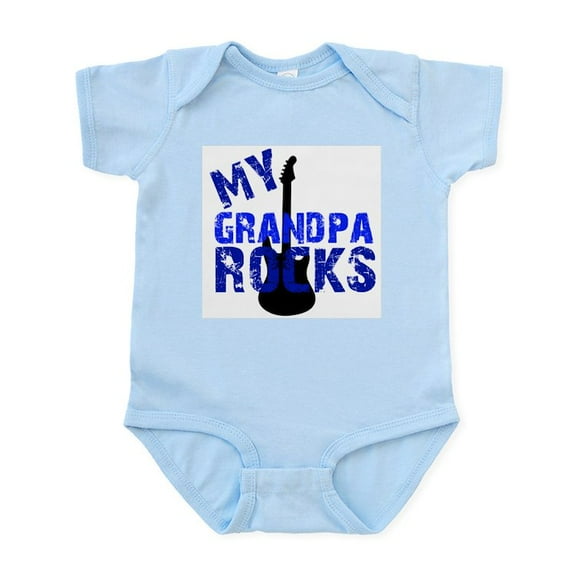 CafePress - My Grandpa Rocks Infant Bodysuit - Baby Light Bodysuit, Size Newborn - 24 Months