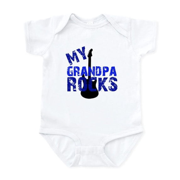CafePress - My Grandpa Rocks Infant Bodysuit - Baby Light Bodysuit, Size Newborn - 24 Months
