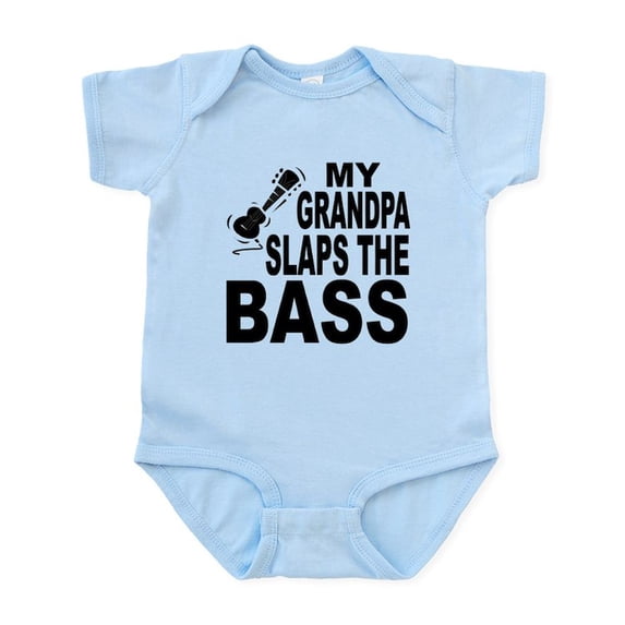 CafePress - My Grandpa Slaps The Bass Body Suit - Baby Light Bodysuit, Size Newborn - 24 Months