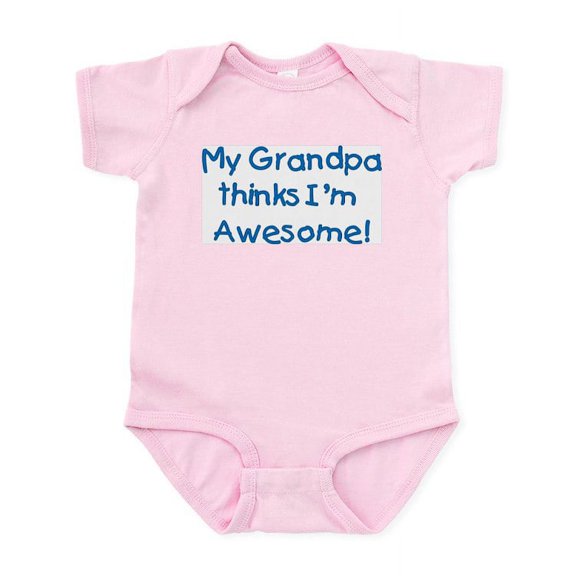 CafePress - My Grandpa Thinks I'm Awesome! Infant Bodysuit - Baby Light Bodysuit, Size Newborn - 24 Months