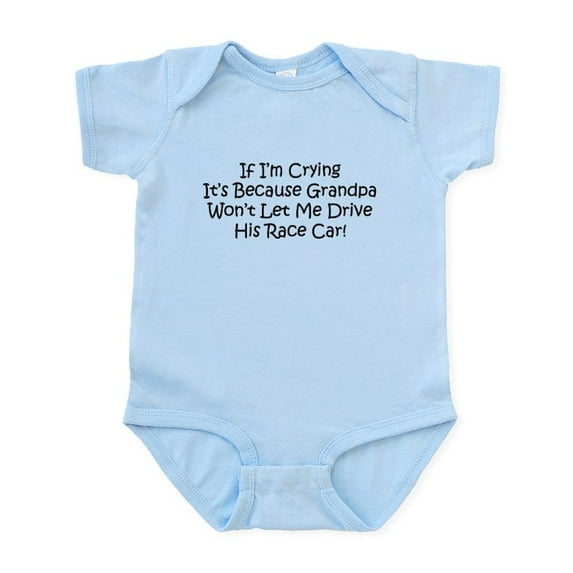CafePress - My Grandpas Race Car Infant Bodysuit - Baby Light Bodysuit, Size Newborn - 24 Months