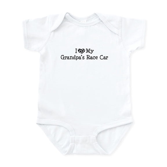 CafePress - My Grandpas Race Car Infant Bodysuit - Baby Light Bodysuit, Size Newborn - 24 Months