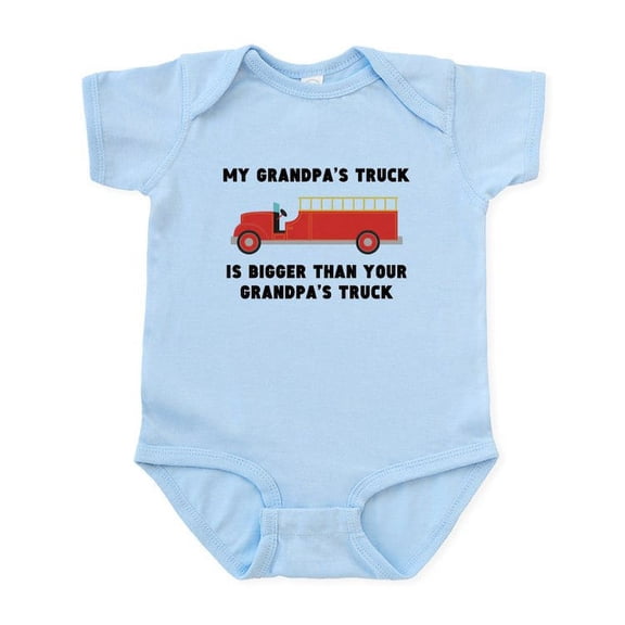 CafePress - My Grandpas Truck Is Bigger Than Your Grandpas Tru - Baby Light Bodysuit, Size Newborn - 24 Months