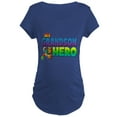thumbnail image 1 of CafePress - My Grandson Is My Hero Maternity T Shirt - Maternity Dark T-Shirt, 1 of 3