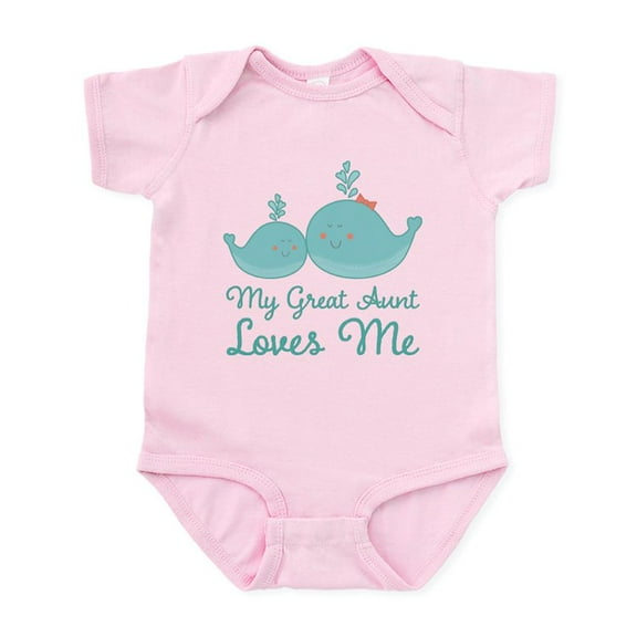 CafePress - My Great Aunt Loves Me Body Suit - Baby Light Bodysuit, Size Newborn - 24 Months