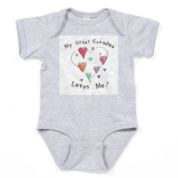 CafePress - My Great Grandma Loves Me Infant Bodysuit - Cute Infant Bodysuit Baby Romper - Size Newborn - 24 Months