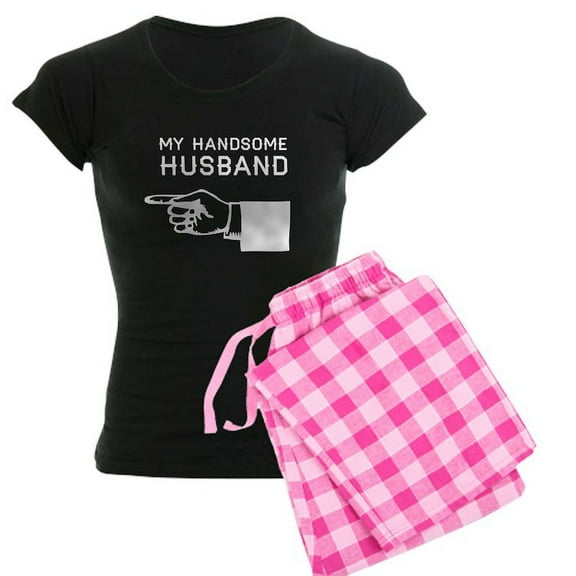 CafePress - My Handsome Husband Pajamas - Women's Dark Pajamas