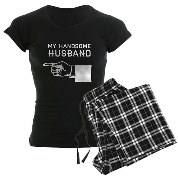CafePress - My Handsome Husband Pajamas - Women's Dark Pajamas
