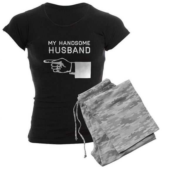 CafePress - My Handsome Husband Pajamas - Women's Dark Pajamas